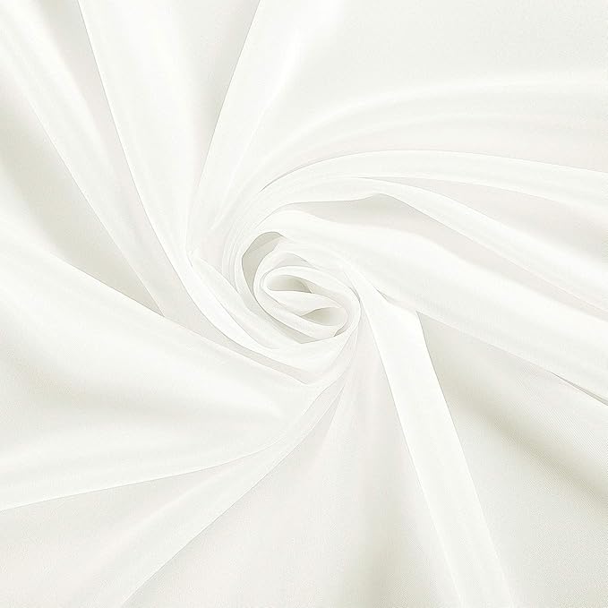 Ascoza 2pack 132 Inch Ivory Round Tablecloth in Polyester Fabric for Wedding/Banquet/Restaurant/Parties