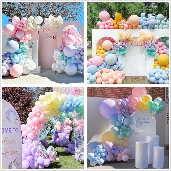 412pcs Pastel Balloon Garland Arch Kit 18 12 10 5 Inch Different Sizes Macaron - Image 6