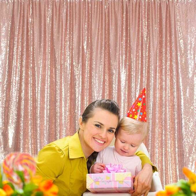Juya Delight 6FT X 8FT Non-Transparent Sequin Photography Background Backdrop - Image 2