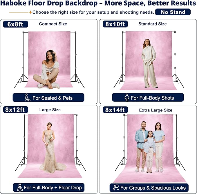 Abstract Photography Backdrop for Photoshoot 8x10ft, Light Pink, No Stand | - Image 3