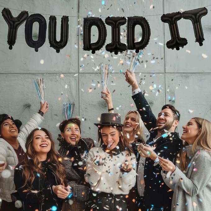 16 Inches YOU DID IT Graduation Letter Balloons Banner - Image 4