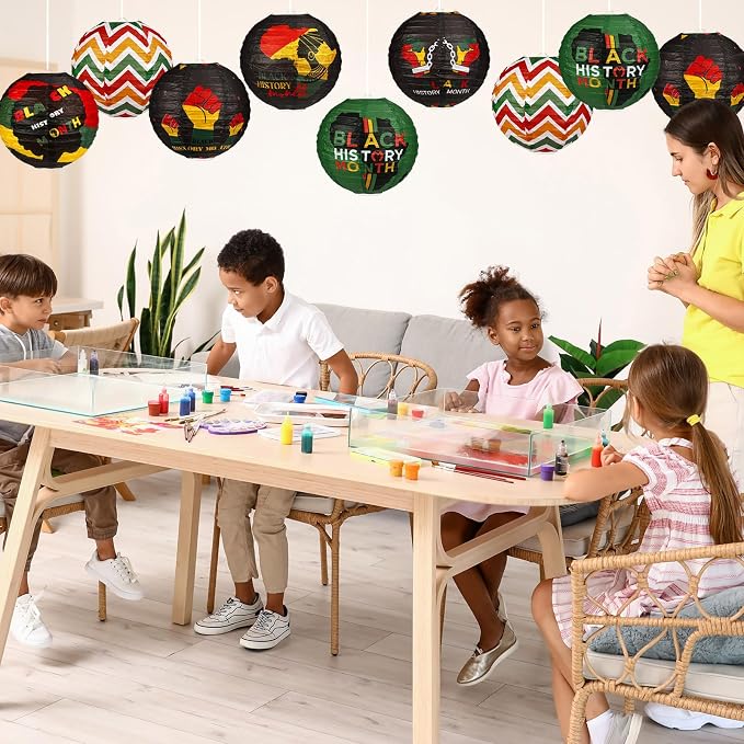 Panelee 12 Pcs Black History Month Party Decorations Paper Lanterns 8 Inches - Image 5