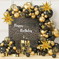 AivaToba 126PCS Black and Gold Balloon Arch Kit 2026 Party Decoration | Black by AivaToba