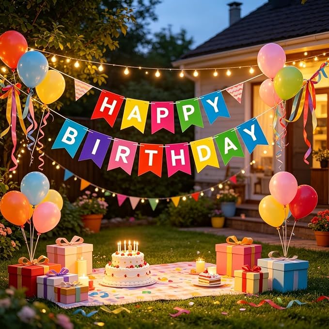 Happy Birthday Banner Birthday Party Supplies - Image 4