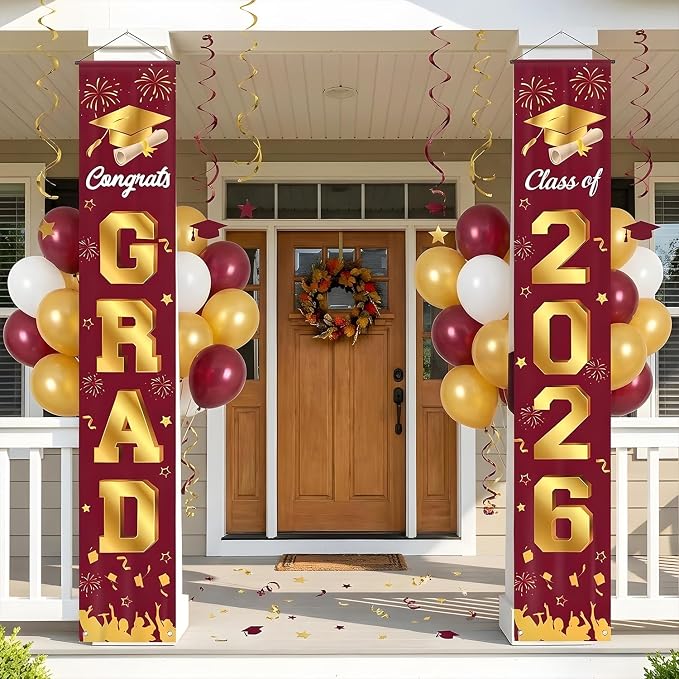 Graduation Decorations 2026 Porch Banner, Congrats Grad Class of 2026 Banner - Image 5