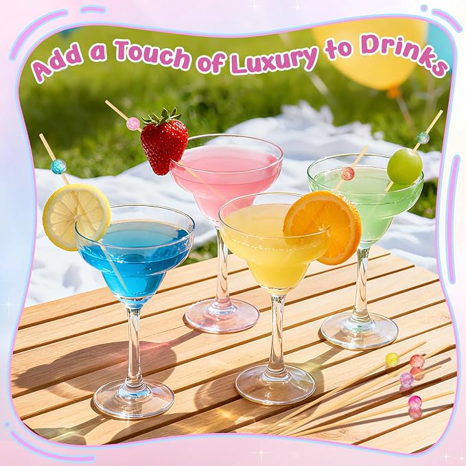 200PCS Cocktail Picks, Colored Pearl Fancy Toothpicks - Image 4