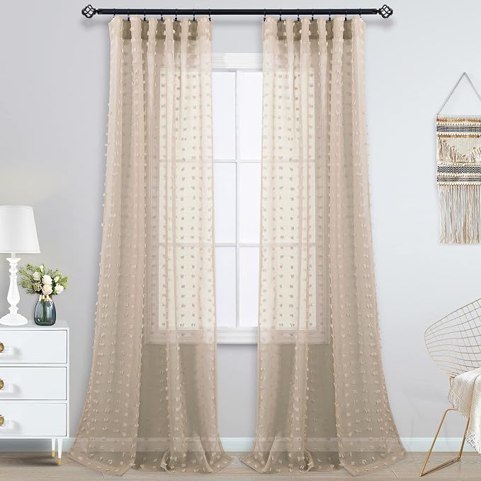 KOUFALL Tan Curtains 96 Inches Long - Image 7
