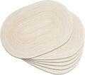 Placemats Set of 6, Woven Oval Braided Dining Table Mats | 12 x 17.5 Inch Size by Noctiflorous