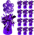 12 Pcs Balloon Weights Purple Metallic Anchor Balloon Holder by Unknown