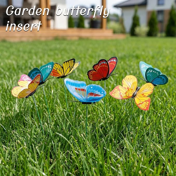30PCS Butterfly Decorations Outdoor Butterfly Garden Picks - Image 5