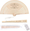 50 PCS Custom Fans Personalized Folding Fans for Line Dancing Wooden Hand Fan Wedding Favors Gift for Guests Personalized Fans for Events