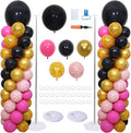 Hot Pink Cheetah Print Balloon Column Stand 2 Sets, Balloon Towers | 102 Pcs by ZyloonDecoration