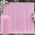 50 ft x 10 ft Wrinkle Free Pink Backdrop Curtain Panels, Polyester Photography by Outpain