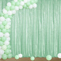 Sugargirl Mint Green Sequin Backdrop Curtain 4FTx8FT Glitter Mint Green by Sugargirl