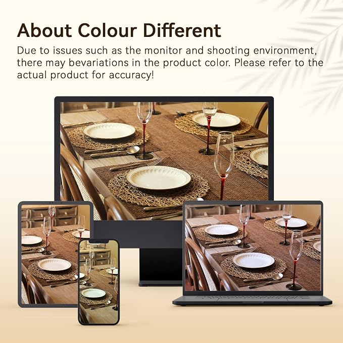 AHHFSMEI Paper Braided Round Placemats Set of 12 Natural Non-Slip Heat - Image 6