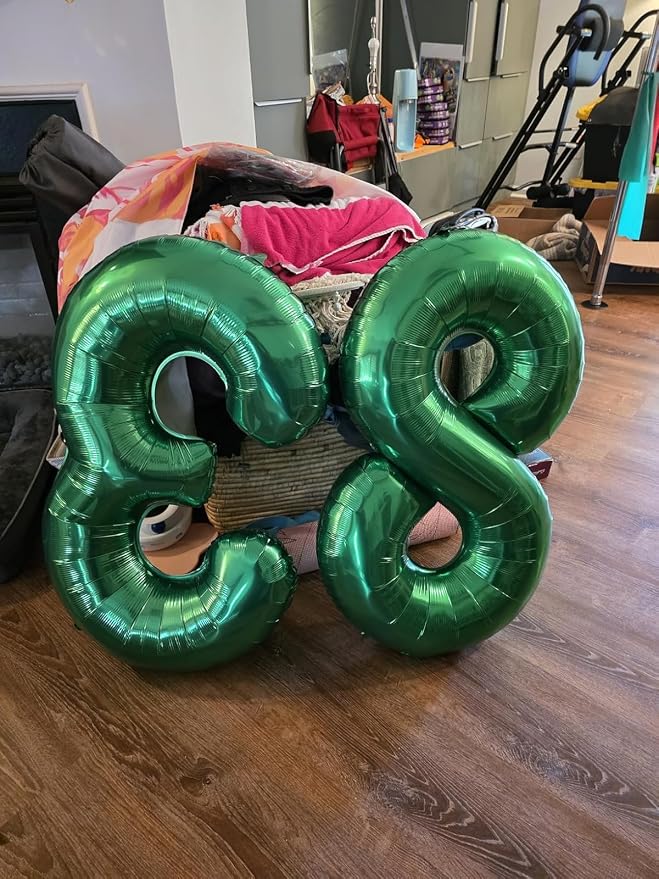 40 Inch Green Number 9 Balloon Birthday Party Decorations - Image 9