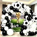 Soccer Balloon Garland Arch Kit, 18 12 10 5 Inch Black White Football Print by YUNGSUNPartySupplies