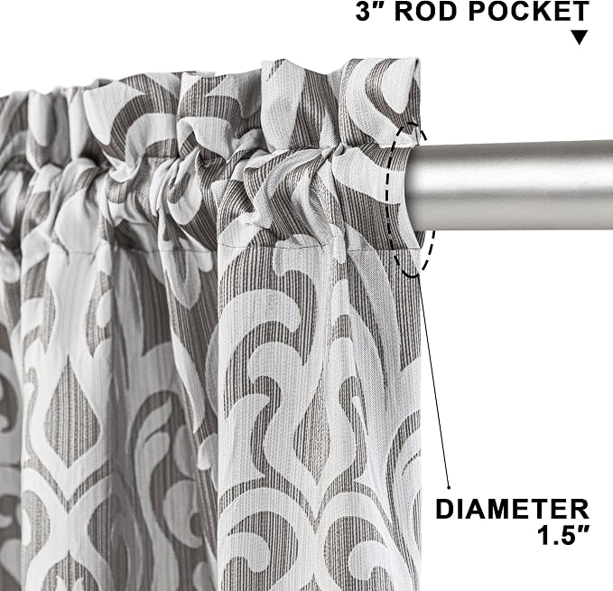 Loom and Mill Modern Damask Curtains - Image 5