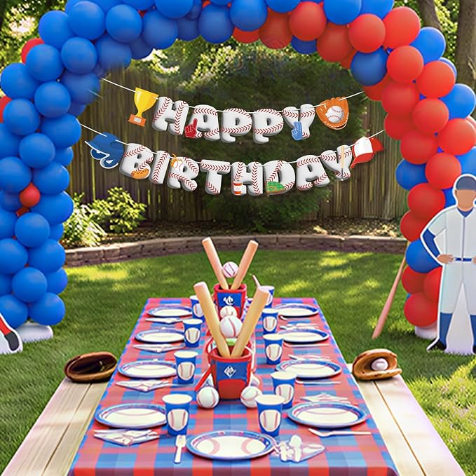 Baseball Birthday Decorations Baseball Happy Birthday Banner Sport Theme - Image 5