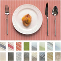 Placemats Set of 4 Vinyl/Plastic Woven Place Mats by Unknown