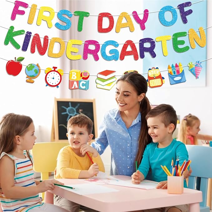 First Day of Kindergarten Banner, Back To School Decorations - Image 4