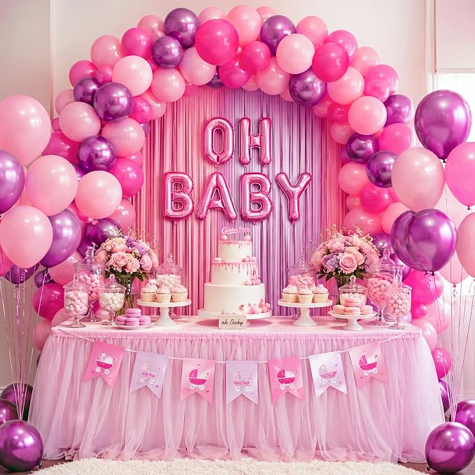 Pink Balloons, Metallic Pink, Light Pink Balloons - Image 6