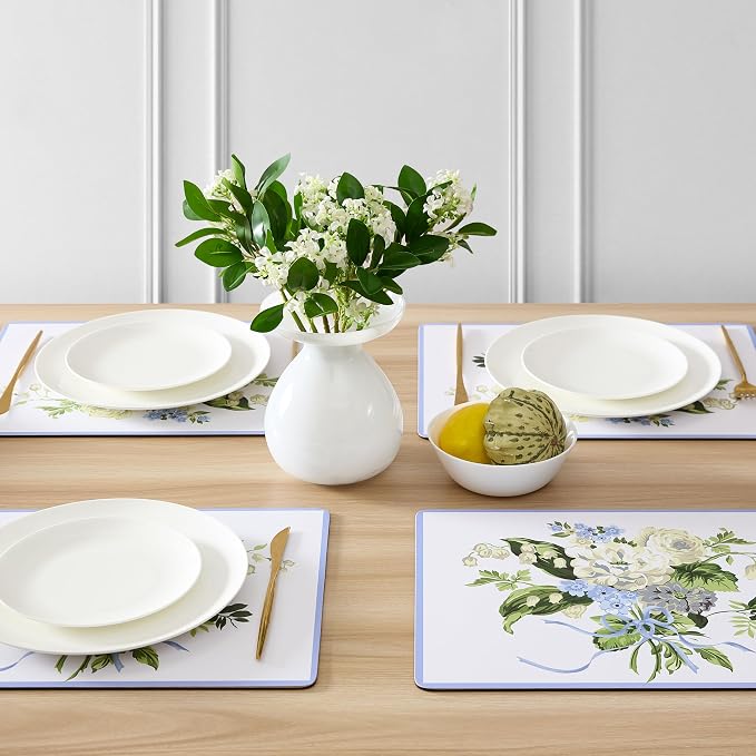 Laura Ashley Cork Placemats, 16 x 12-inch, Lily of the Valley | Ideal - Image 2