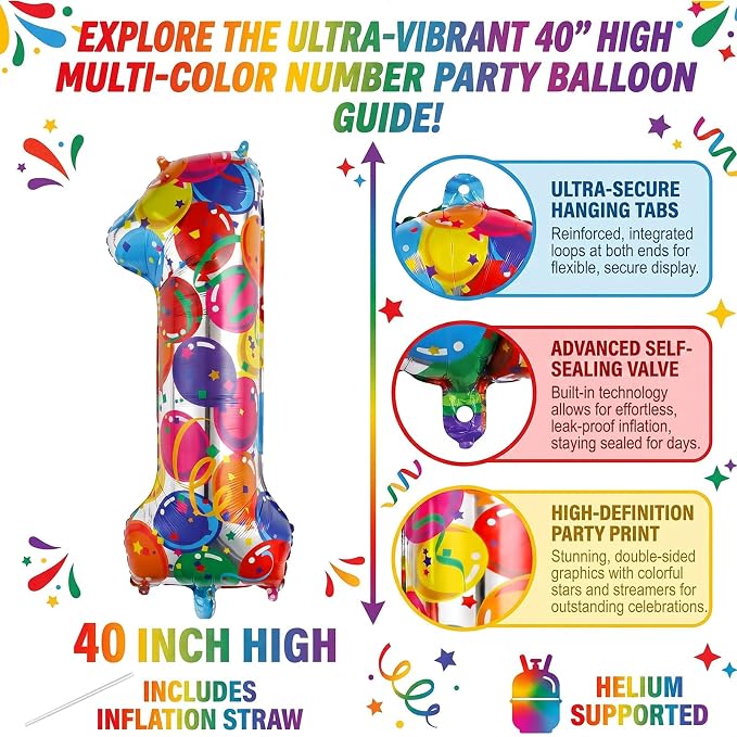 40 Inch Number 11 Balloon Set Large Foil Balloons - Image 2