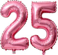 Pink Number 25 Balloons 40 Inch Giant Pink 25 Foil Mylar Balloons by COLORFULELVES