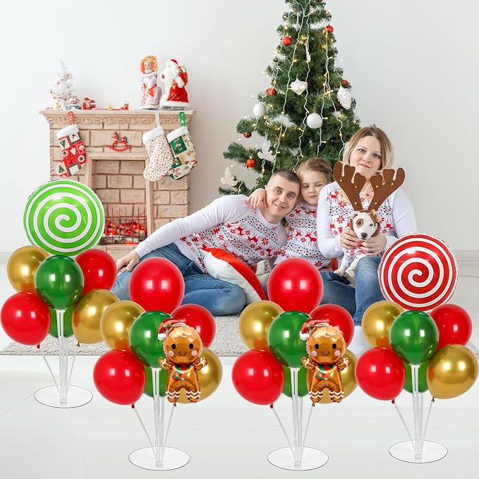 4 Sets Christmas Party Balloons Stand Kit - Image 5