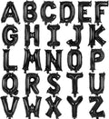 26 Pcs Black Letter Balloons, 16 Inch Foil Alphabet Letter Balloons, Letter A-Z by YOTHORN