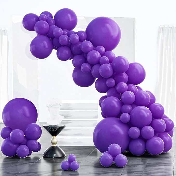 PartyWoo Dark Purple Balloons 85pcs Royal Purple Color 18 12 10 5 Inch | 18 12 by PartyWoo