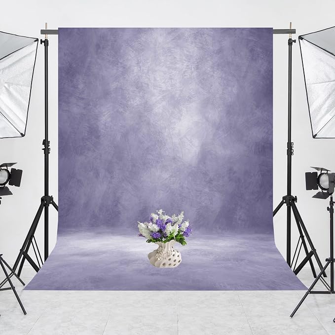 Abstract Photography Backdrop for Photoshoot 6x8ft, Light Purple, No Stand | - Image 3