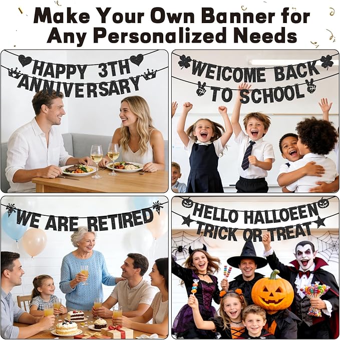 133PCS DIY Banner Kit with Letters Symbols, Make Your Own Banner, Personalized - Image 5