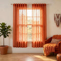 KOUFALL Orange Boho Curtains 63 Inch Length by KOUFALL