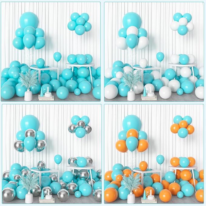 Amandir 153Pcs Teal Balloons Arch Garland Kit Different Size 18 12 10 5Inch | - Image 4