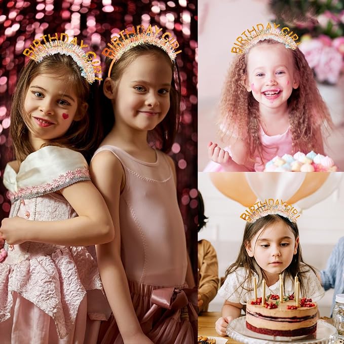 CIEHER Birthday Girl Headband Birthday Crown - Image 3