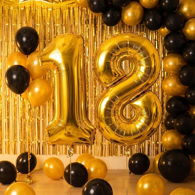 Number 18 Balloon Foil Mylar Balloons - Image 2