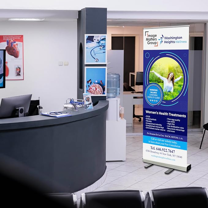 33x81 Custom Retractable Banner Stand Signs READY IN 1 DAY Pull up Roll up - Image 6