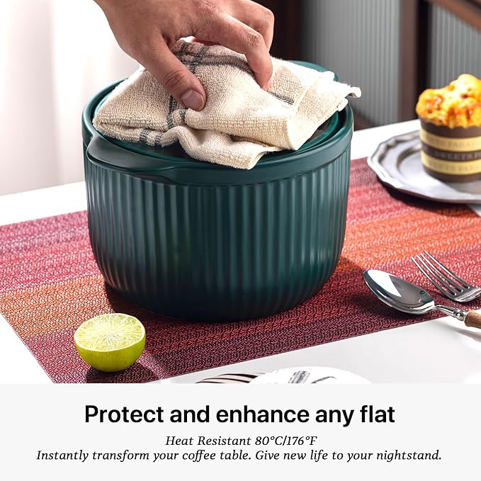 LEXMORE Placemats Set of 8 Vinyl/Plastic Woven Place Mats - Image 5