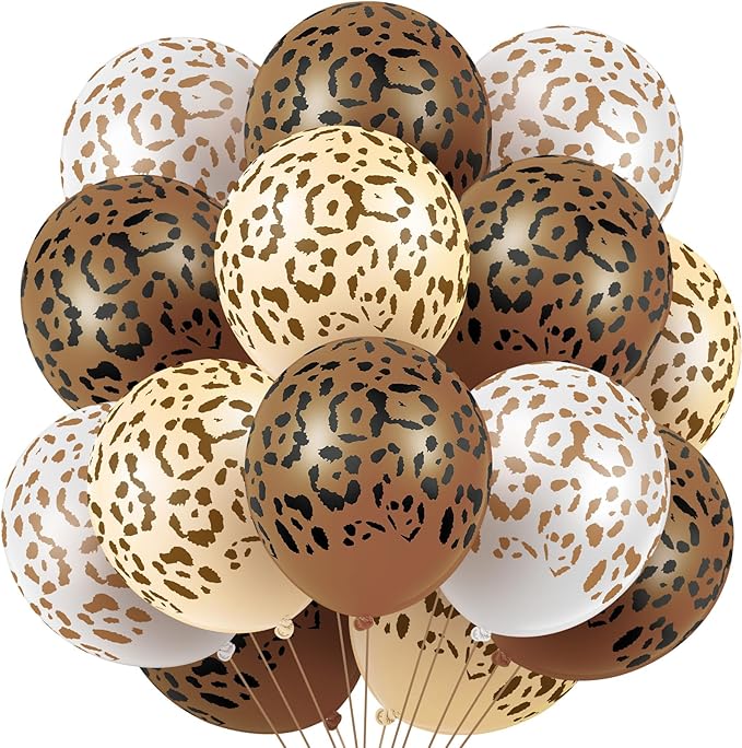 Gejoy 36 Pcs Cheetah Balloons Leopard Print Balloons 12 Inch Spots Latex by Unknown