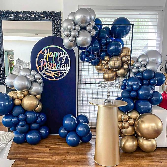 Navy Blue Balloons 18 Inch 24 Pack Matte Helium Latex Round Balloons - Image 4