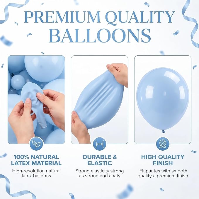 Blue Brown 10” Balloons Column Kit - Image 6