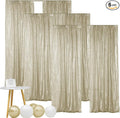 Hahuho Champagne Sequin Backdrop Curtain, Party Decoration（6 Panels, 2FT x 8FT by Hahuho