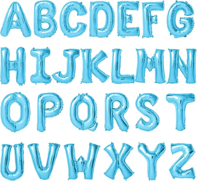 16 Inch Letter Balloons Mylar Foil Alphabet Letter A-Z Balloons Set by LIOZEOKUN