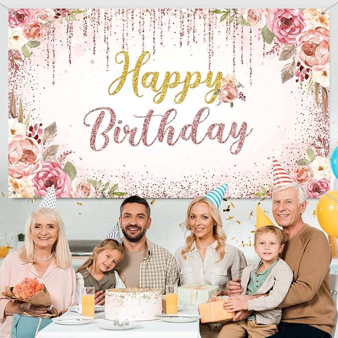 Happy Birthday Backdrop Decorations - Image 4