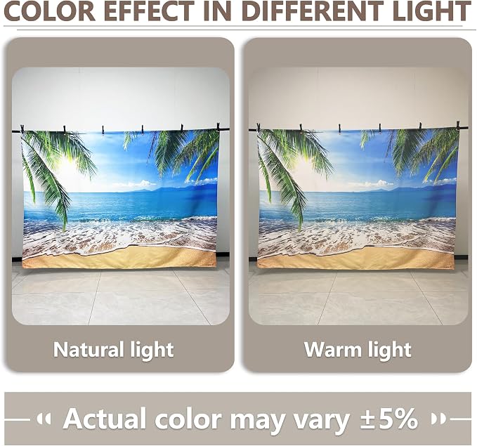 10x8ft Summer Beach Photography Backdrop Hawaii Tropical Banner | Ocean Seaside - Image 4