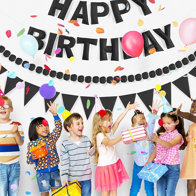 CANREVEL 3 PCS Pre-Strung 3D Happy Birthday Banner Decorations, Happy Birthday - Image 4
