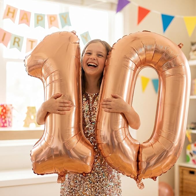 Number 10 Balloon Foil Mylar Balloons - Image 2