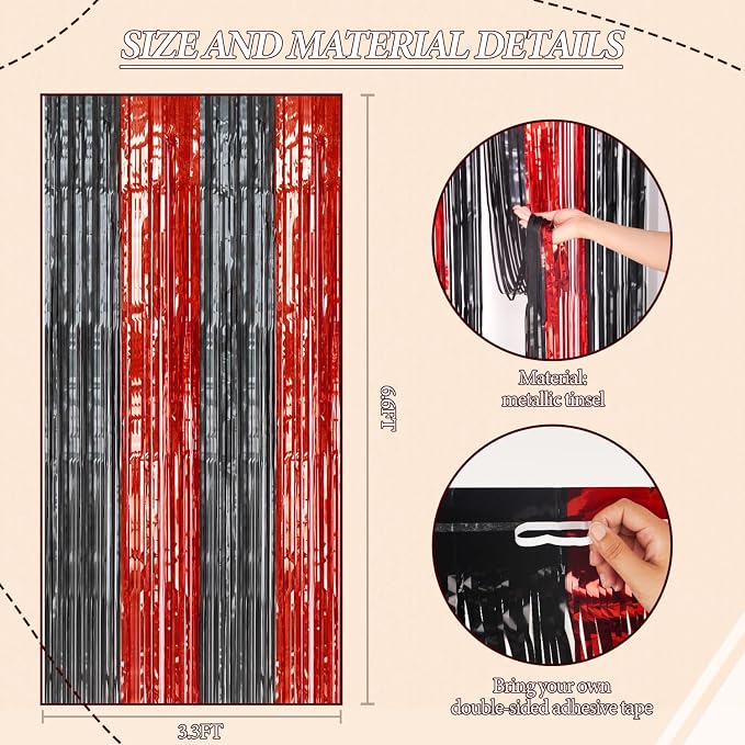 DECOCKRAT 2 Pack Foil Fringe Backdrop - Image 3